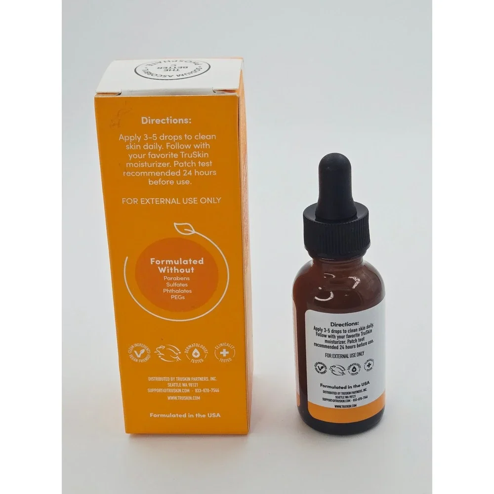 TruSkin Vitamin C Facial Serum with Hyaluronic Acid Vitamin E Aloe‎ 1 fl oz 30ml
